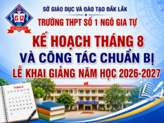 Kế hoạch tháng 8 và công tác chuẩn bị cho Lễ Khai giảng năm học 2026-2027