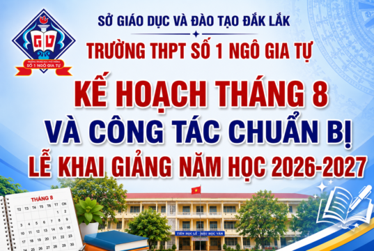 Kế hoạch tháng 8 và công tác chuẩn bị cho Lễ Khai giảng năm học 2026-2027