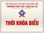 Thời khóa biểu lần 1 thực hiện từ ngày 07/09/2026 năm học 2026-2027